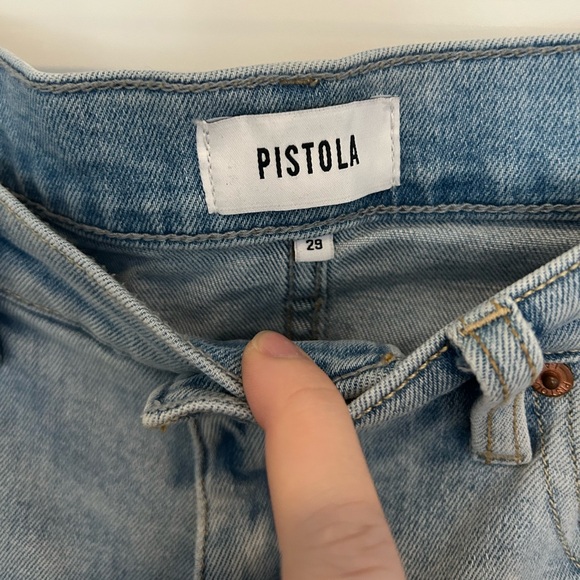 Pistola Lennon High Rise Boot Jean in Summit Distressed Wash - Picture 4 of 6